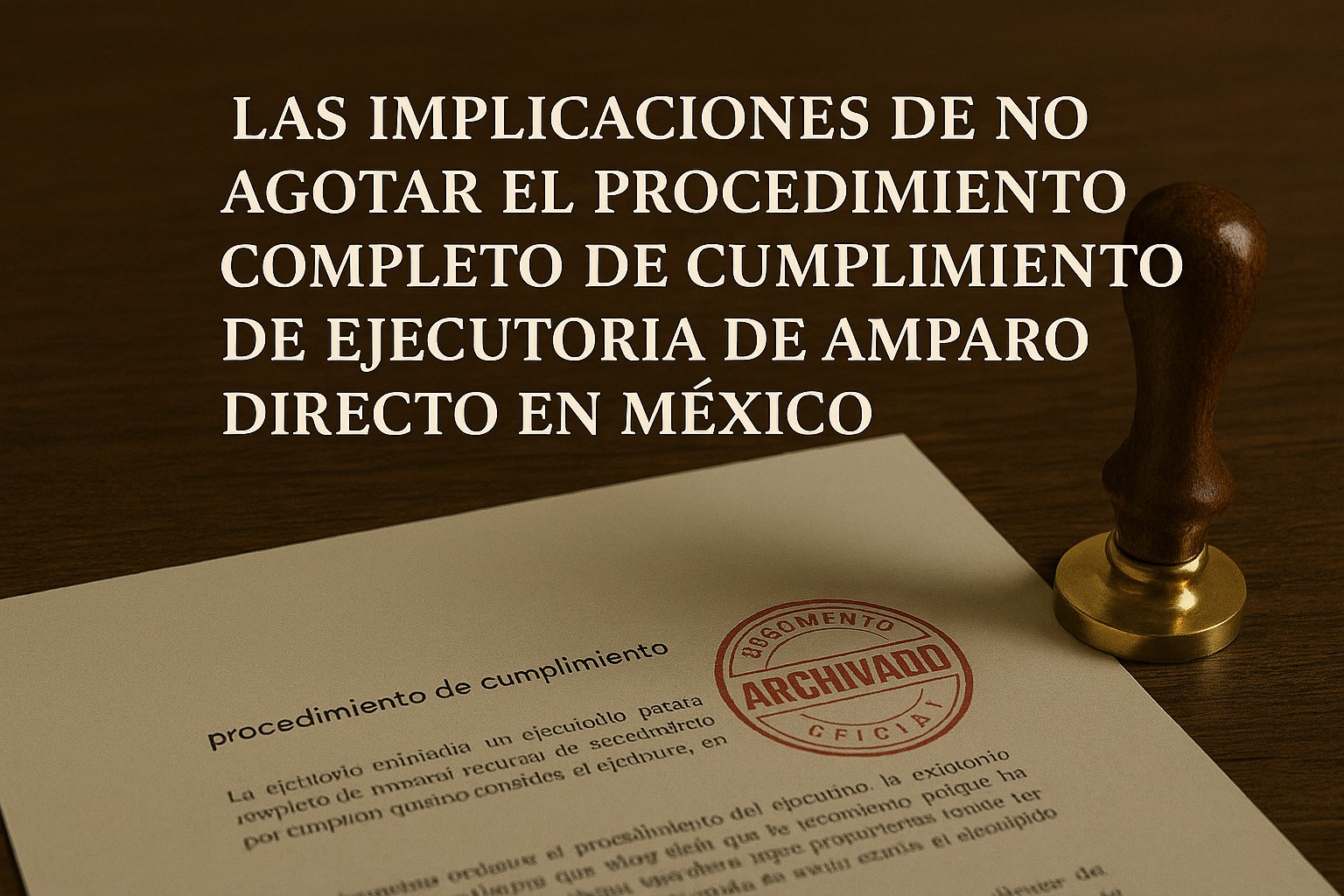 ⚖️ Las implicaciones de no agotar el procedimiento completo de cumplimiento de ejecutoria de amparo directo en México